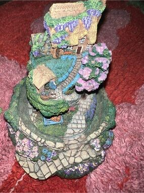 TFM "Lavender Hill Cottage" by Violet L. Schweniq Hand-Painted Ltd Edition 5x5"